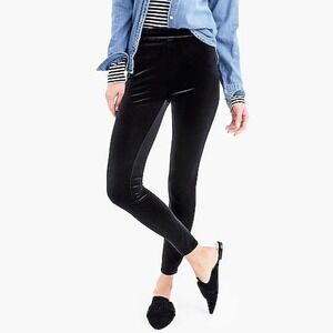 J. Crew NWT Black Stretch Velvet Leggings Size XS